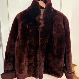 Plush Brown Faux Fur Jacket